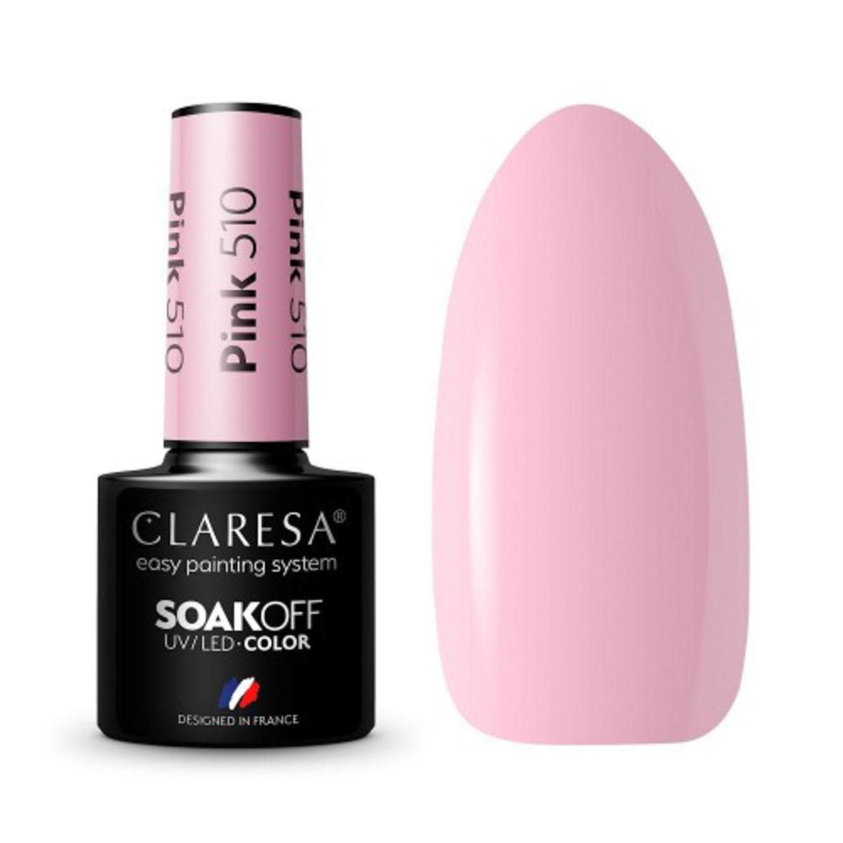 CLARESA hibridinis nagų lakas PINK 510, 5g