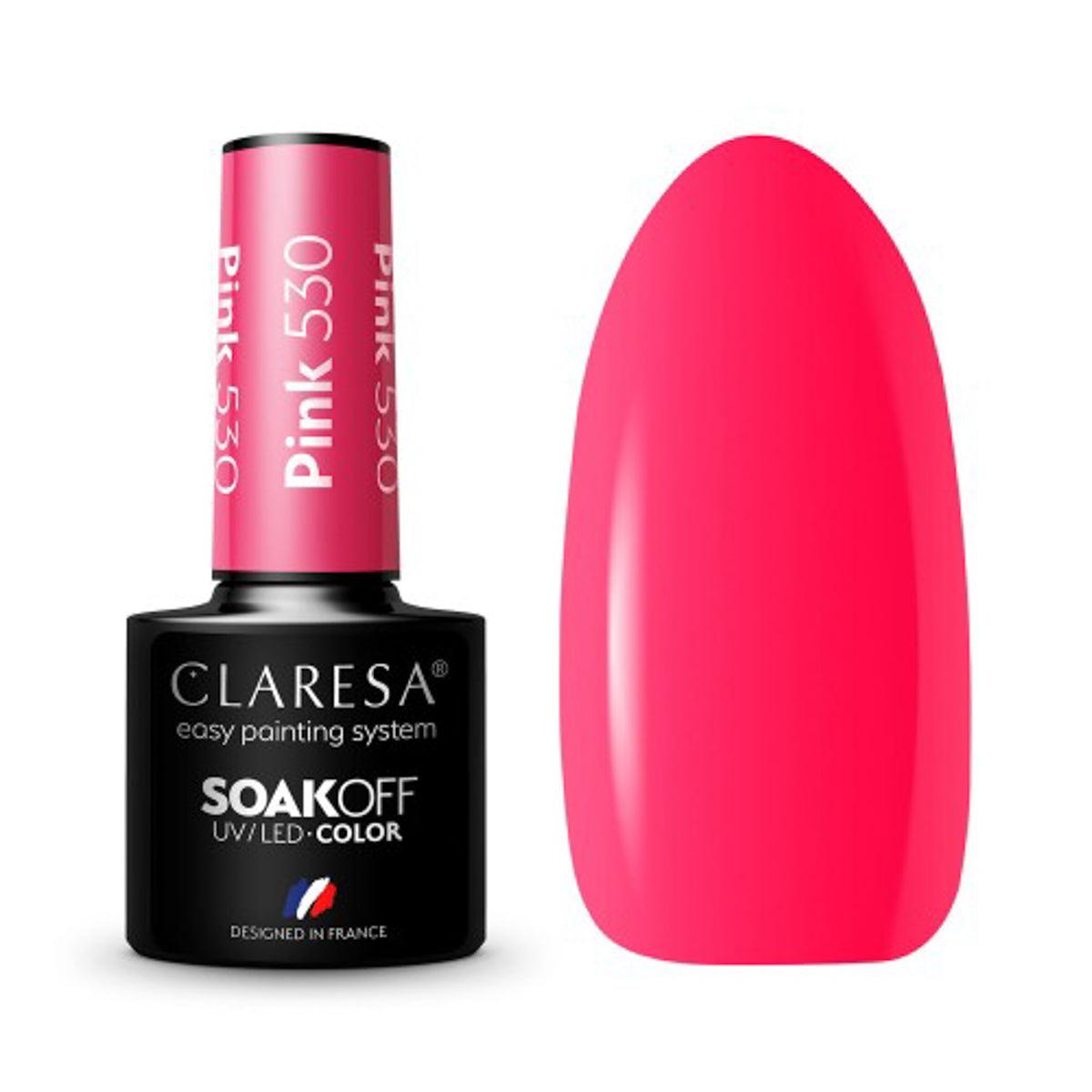 CLARESA hibridinis nagų lakas PINK 530, 5g