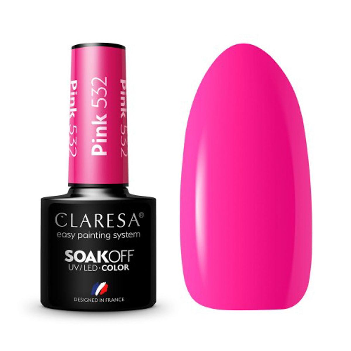 CLARESA hibridinis nagų lakas PINK 532, 5g