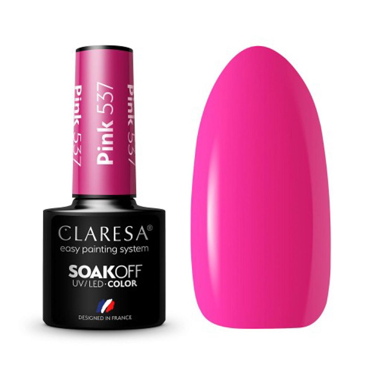 CLARESA hibridinis nagų lakas PINK 537, 5g