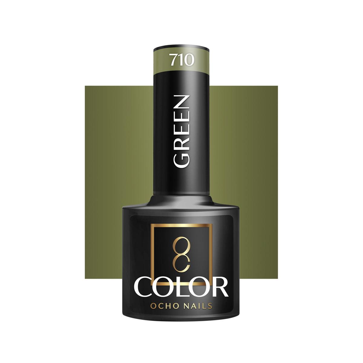 OCHO NAILS hibridinis nagų lakas GREEN 710, 5g