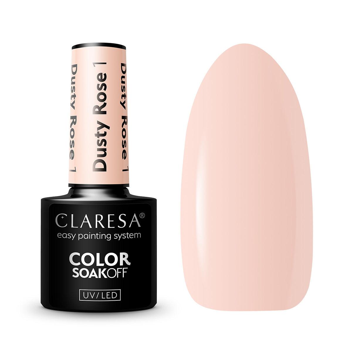 CLARESA hibridinis nagų lakas DUSTY ROSE 1, 5g