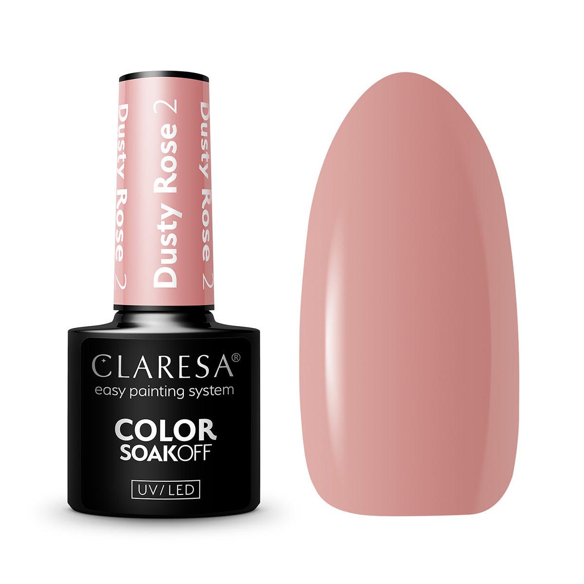 CLARESA hibridinis nagų lakas DUSTY ROSE 2, 5g