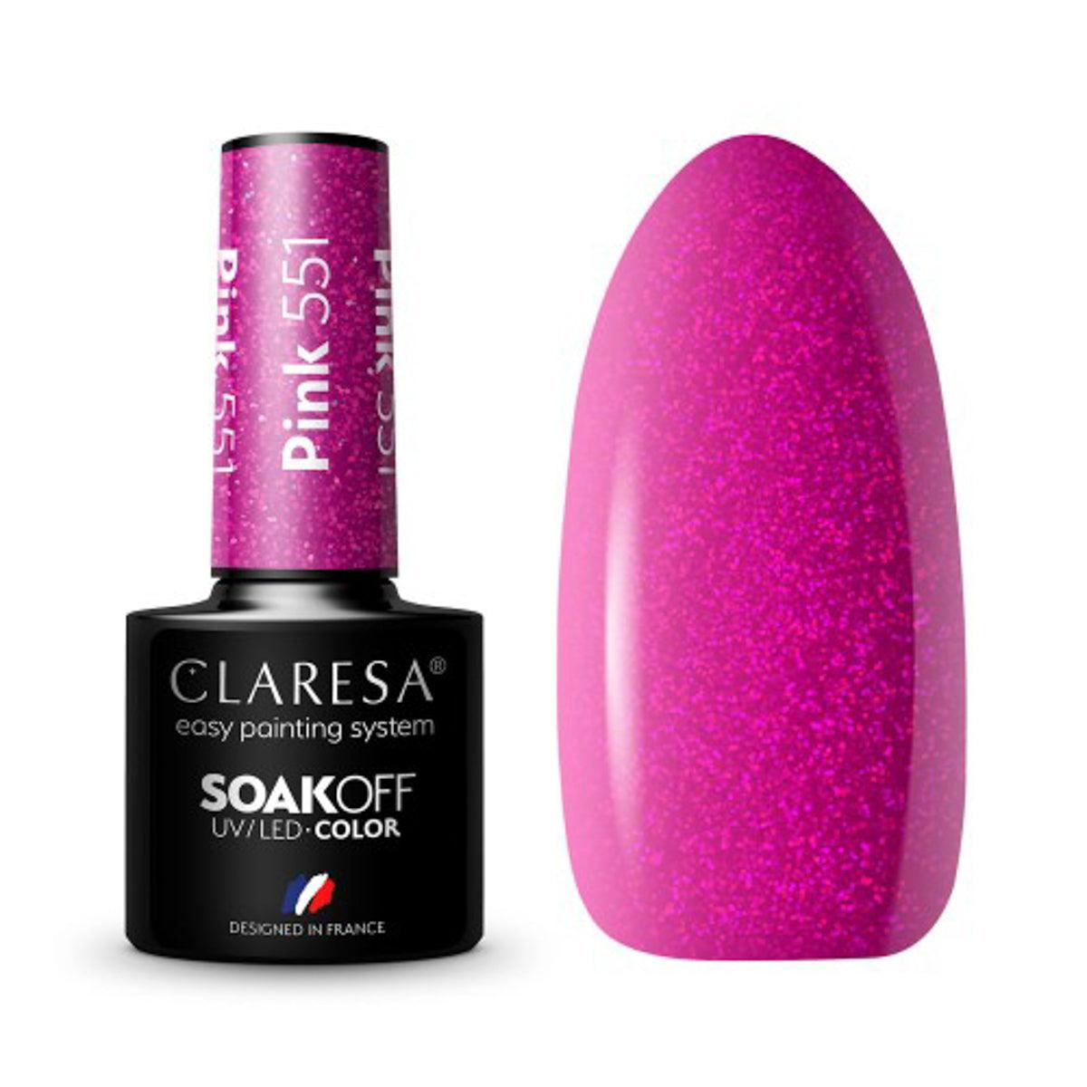 CLARESA hibridinis nagų lakas PINK 551, 5g