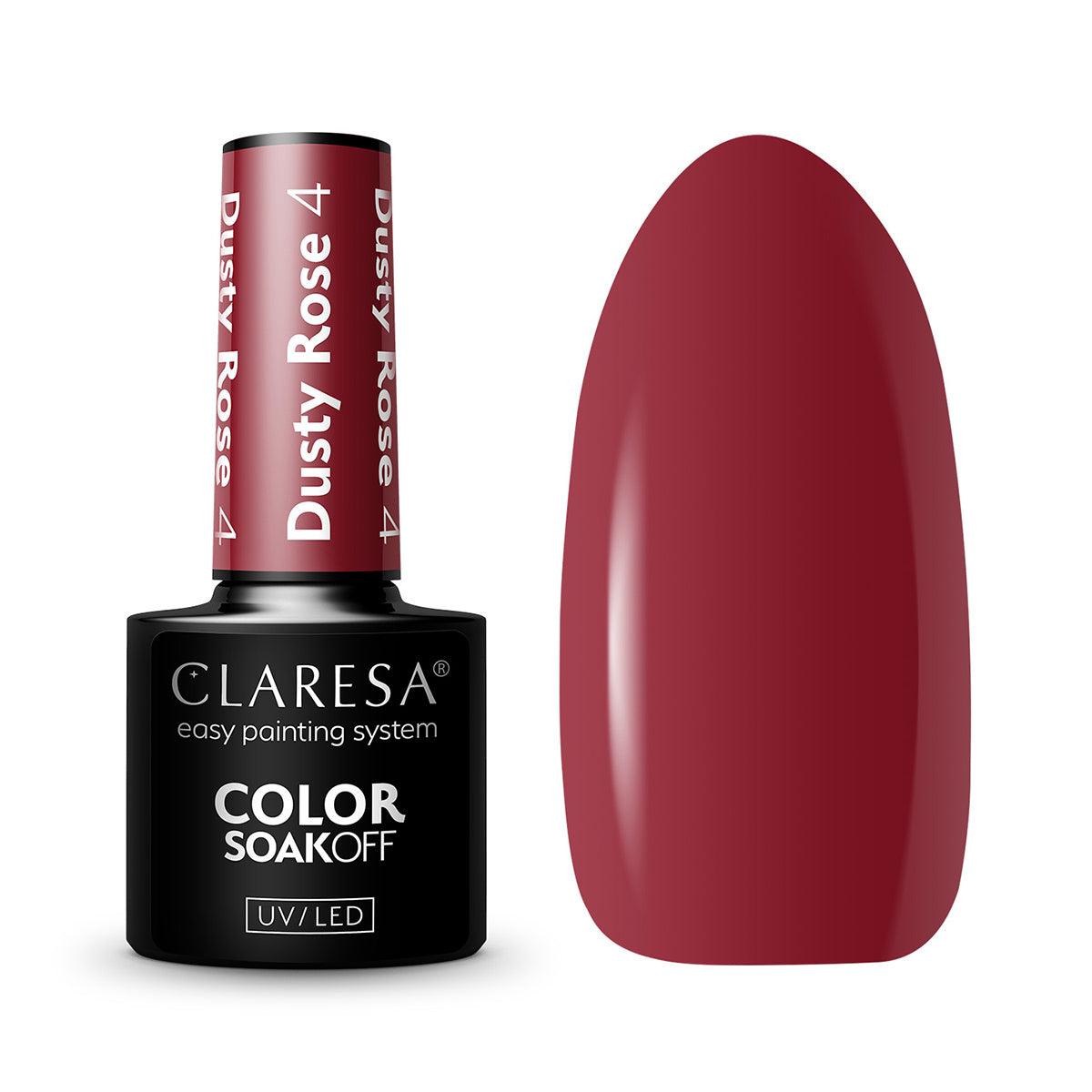 CLARESA hibridinis nagų lakas DUSTY ROSE 4, 5g