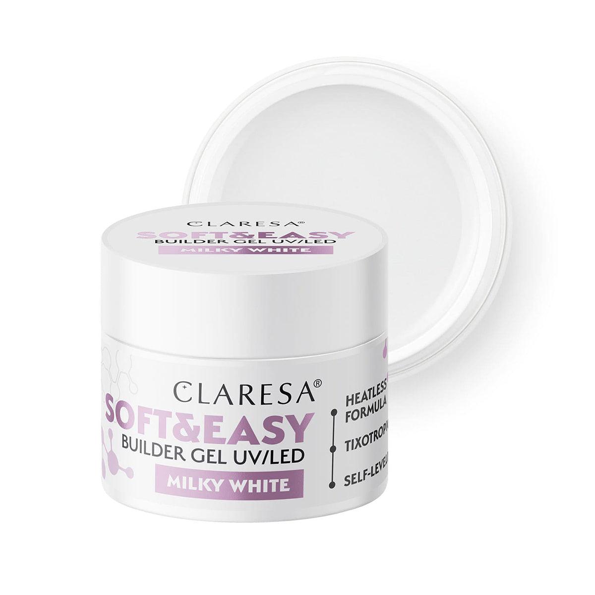 CLARESA nagų gelis Soft&Easy Milky White, 12g