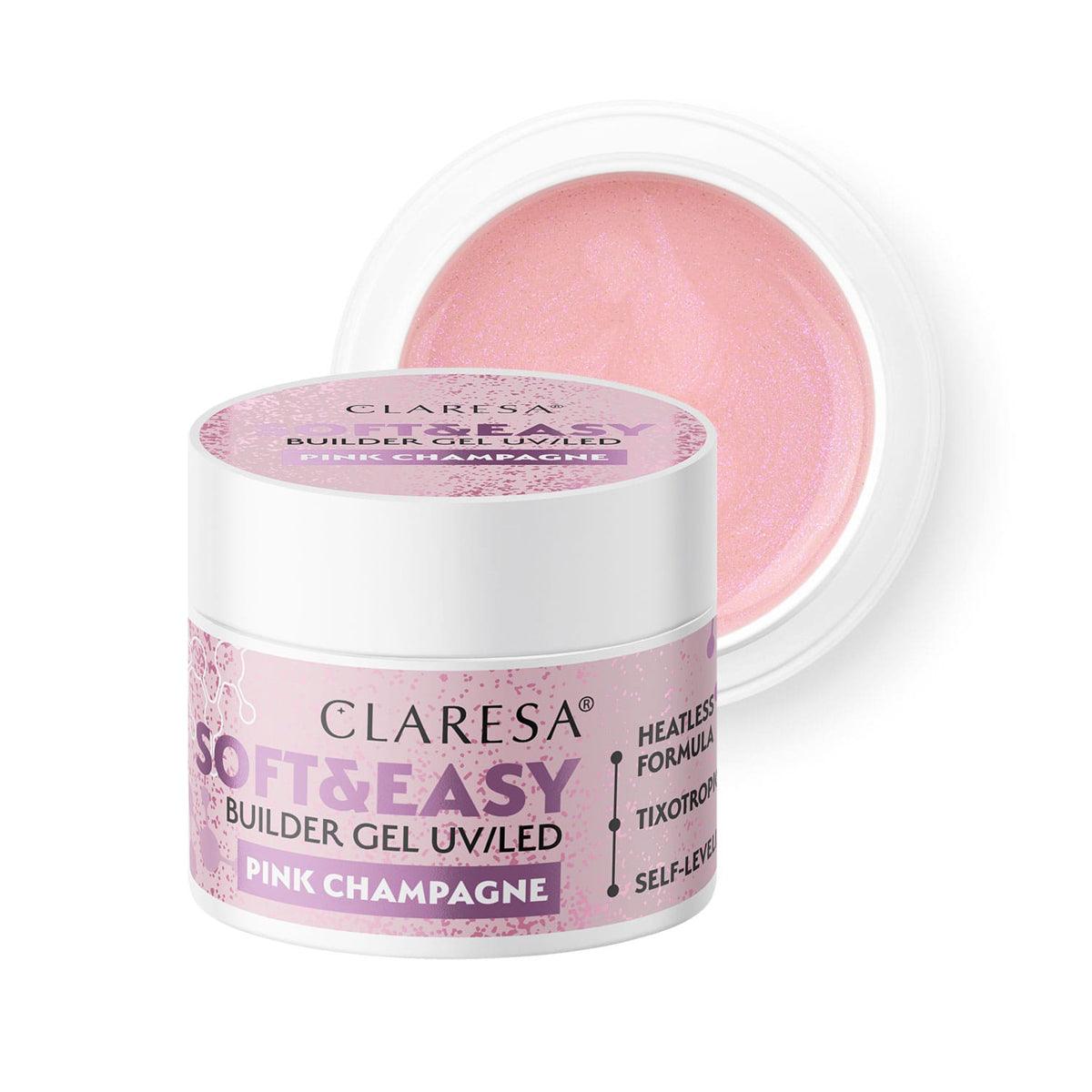 CLARESA nagų gelis Soft&Easy Pink Champagne, 90g