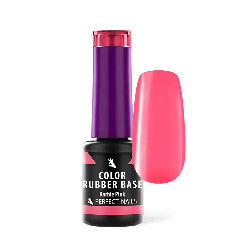 PERFECT NAILS Rubber Base guminis bazės pagrindas BARBIE PINK, 4 ml