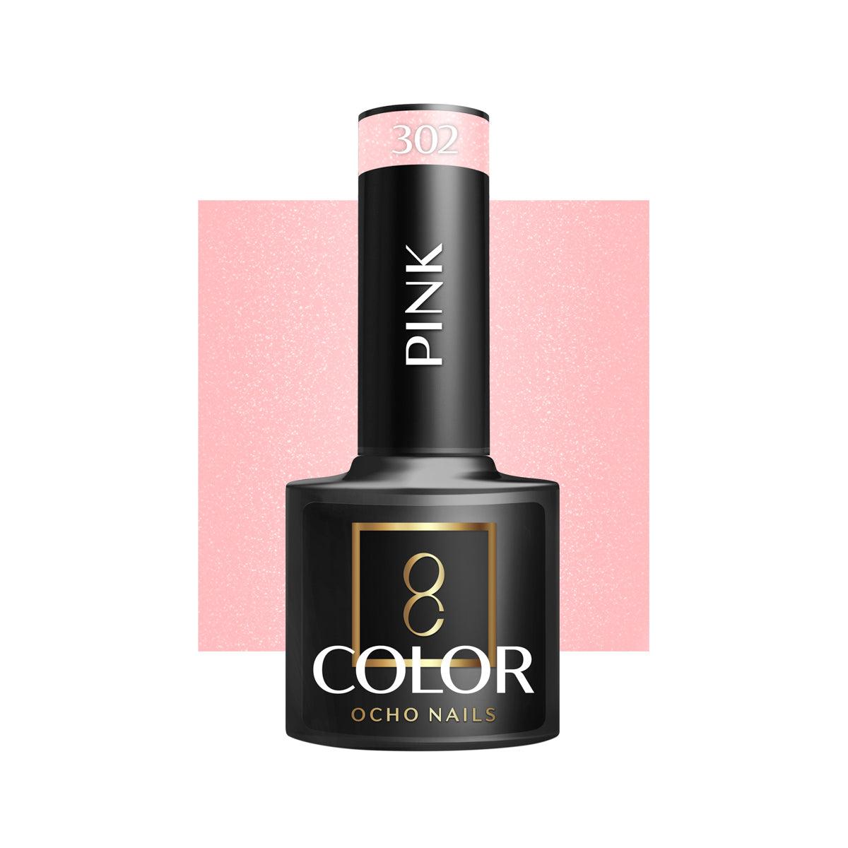 OCHO NAILS hibridinis nagų lakas PINK 302, 5g