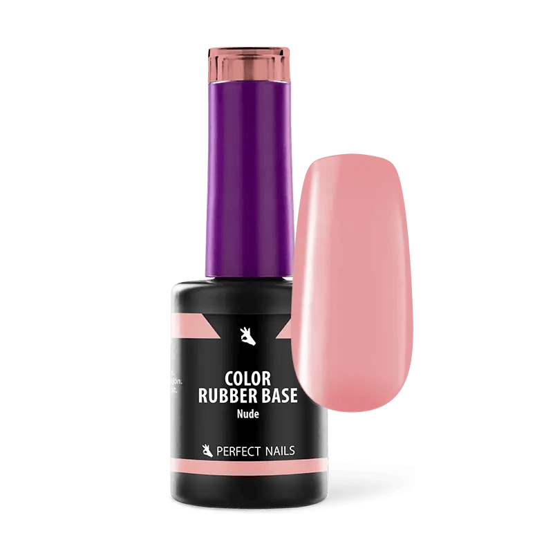 PERFECT NAILS Rubber Base guminis bazės pagrindas NUDE, 8 ml