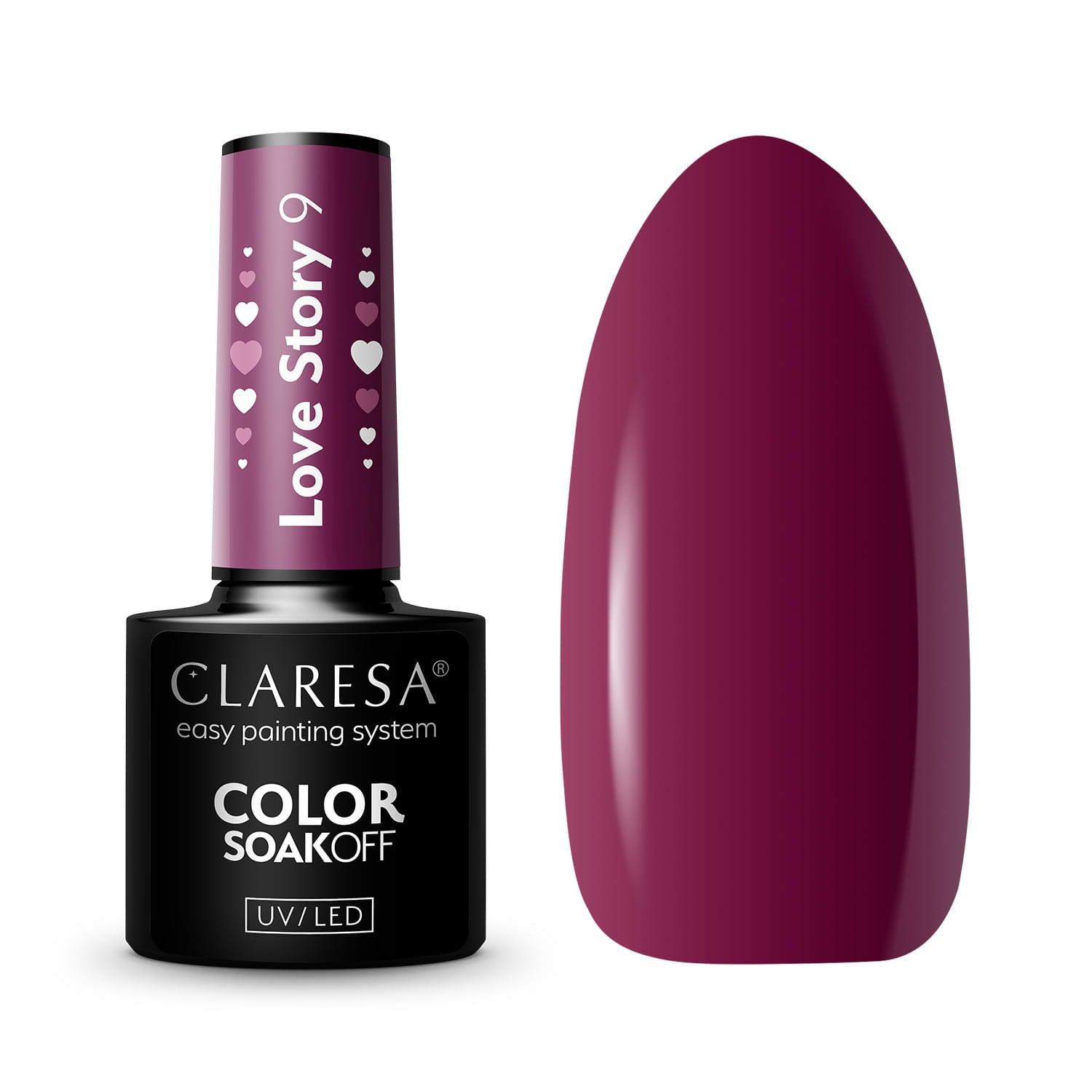 CLARESA hibridinis nagų lakas LOVE STORY 9, 5g