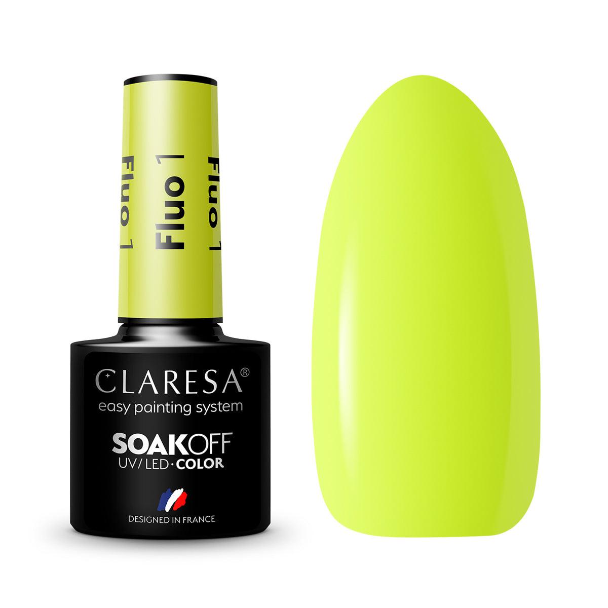 CLARESA hibridinis nagų lakas FLUO 1, 5g