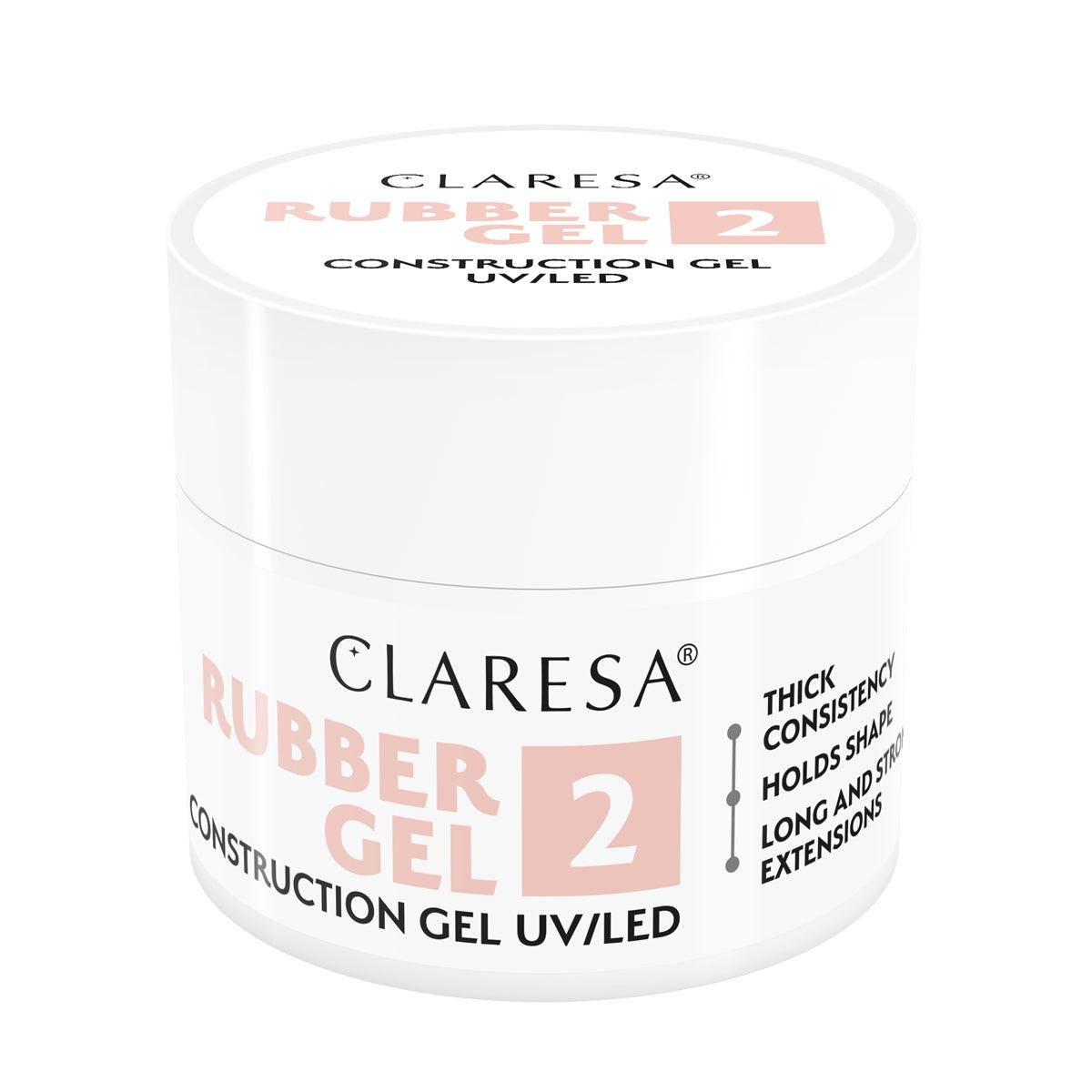 CLARESA nagų priauginimo gelis RUBBER GEL 2, 90g