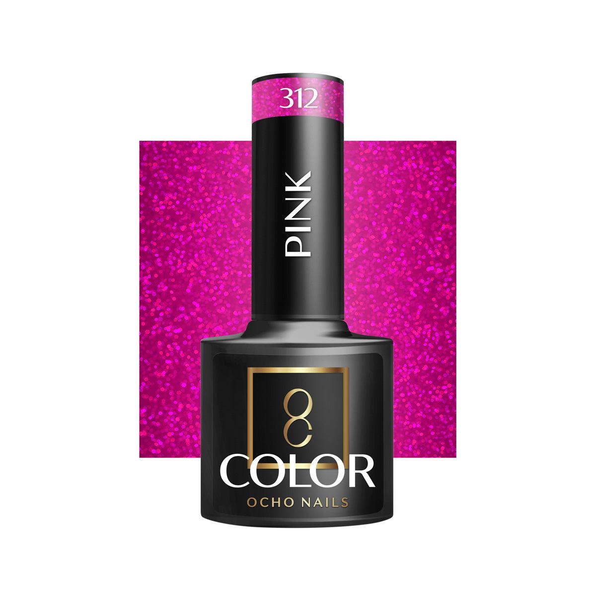 OCHO NAILS hibridinis nagų lakas PINK 312, 5g
