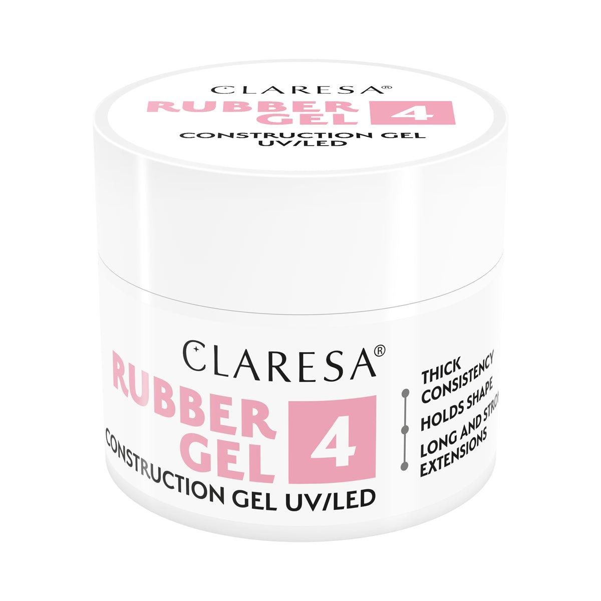 CLARESA nagų priauginimo gelis RUBBER GEL 4, 45g
