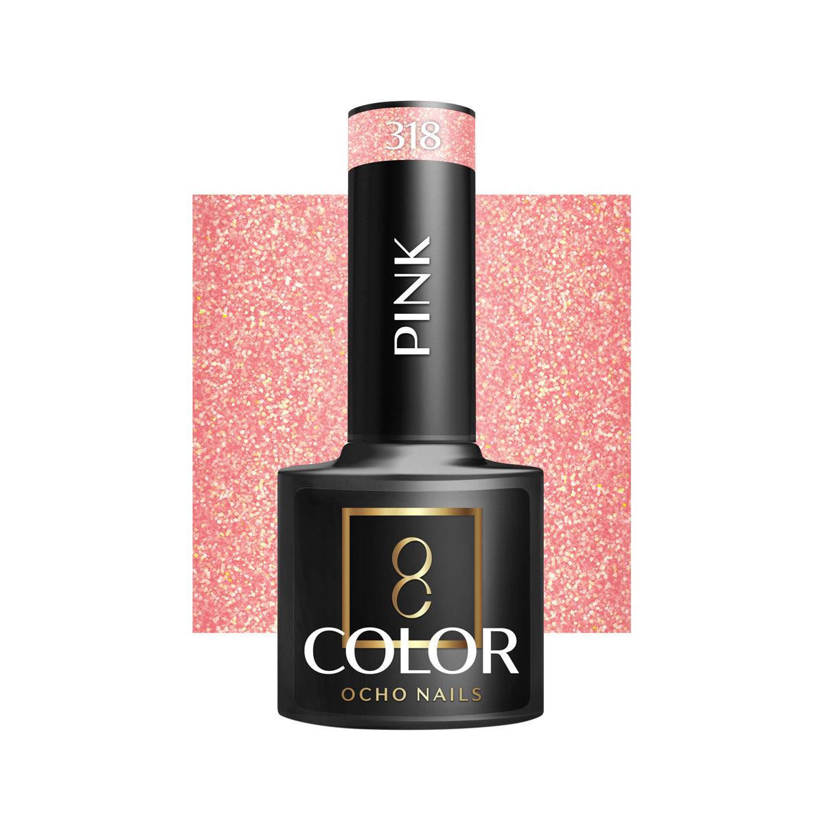 OCHO NAILS hibridinis nagų lakas PINK 318, 5g