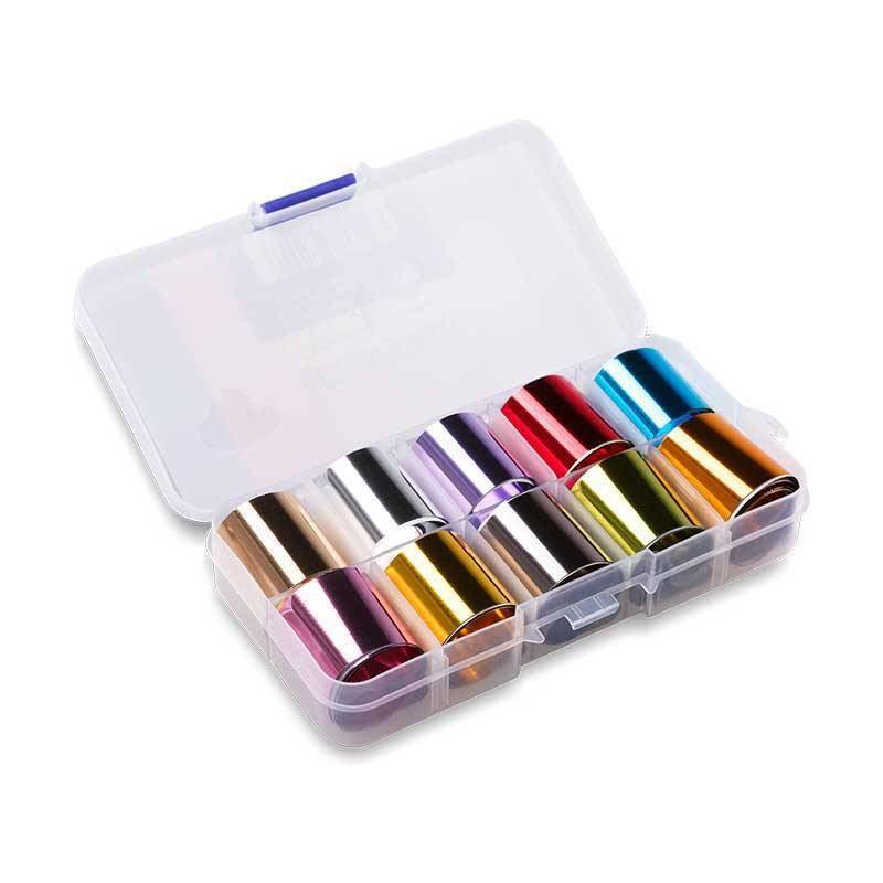PERFECT NAILS Transfer Foil folija nagų dailei Metallic Mania, 10 vnt.