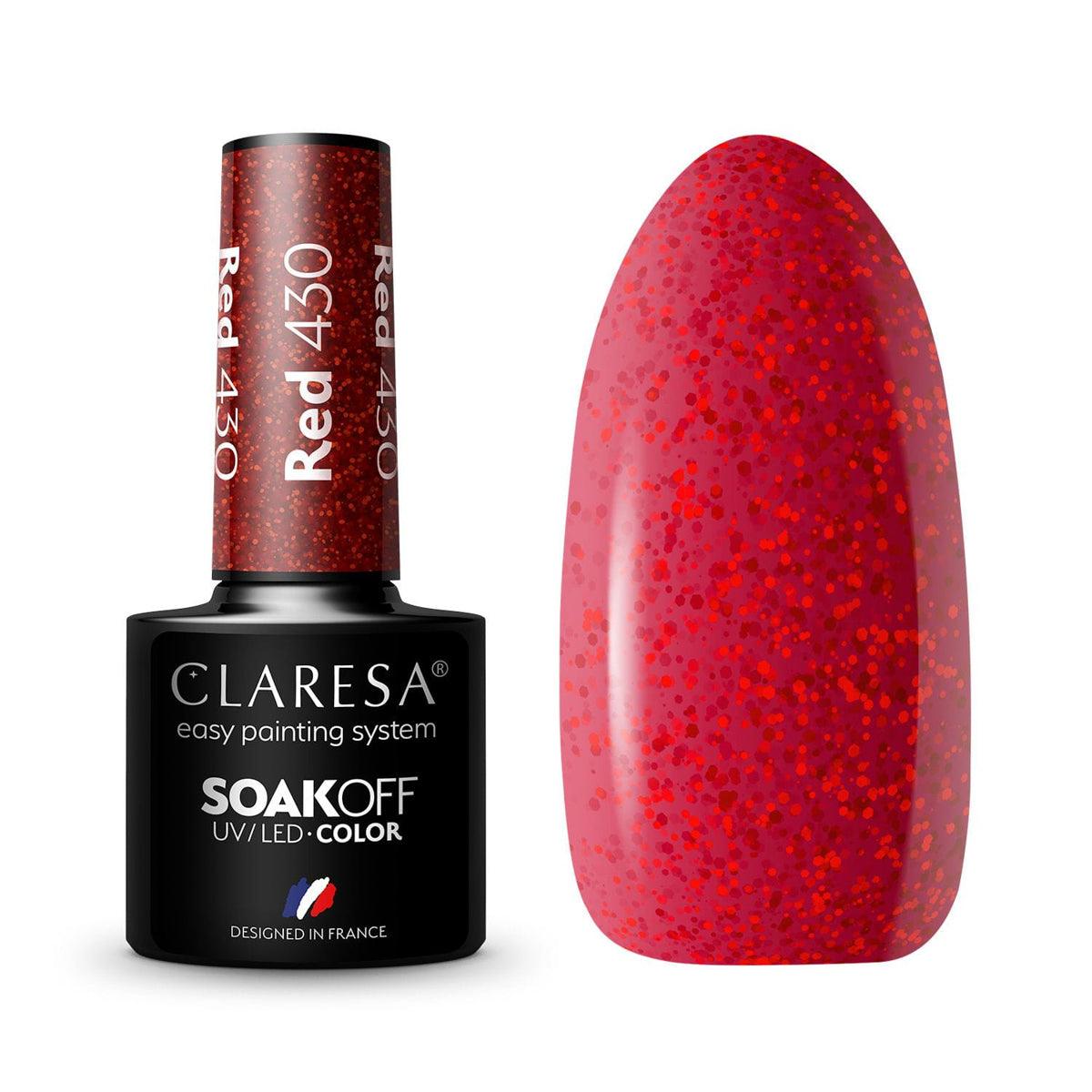 CLARESA hibridinis nagų lakas RED 430, 5g