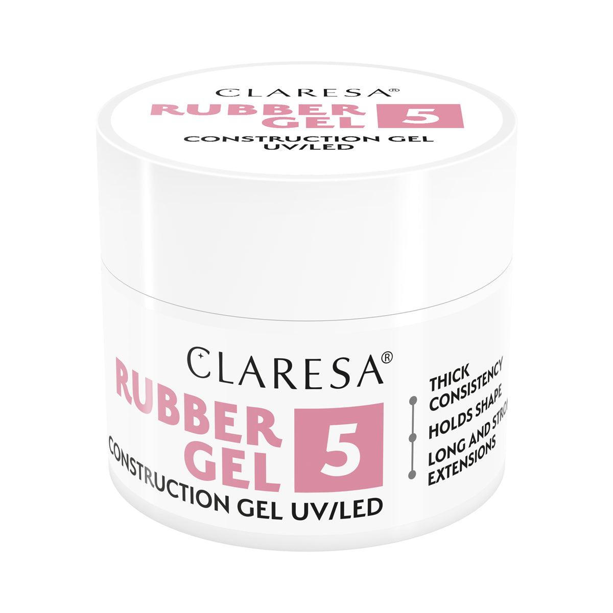 CLARESA nagų priauginimo gelis RUBBER GEL 5, 90g