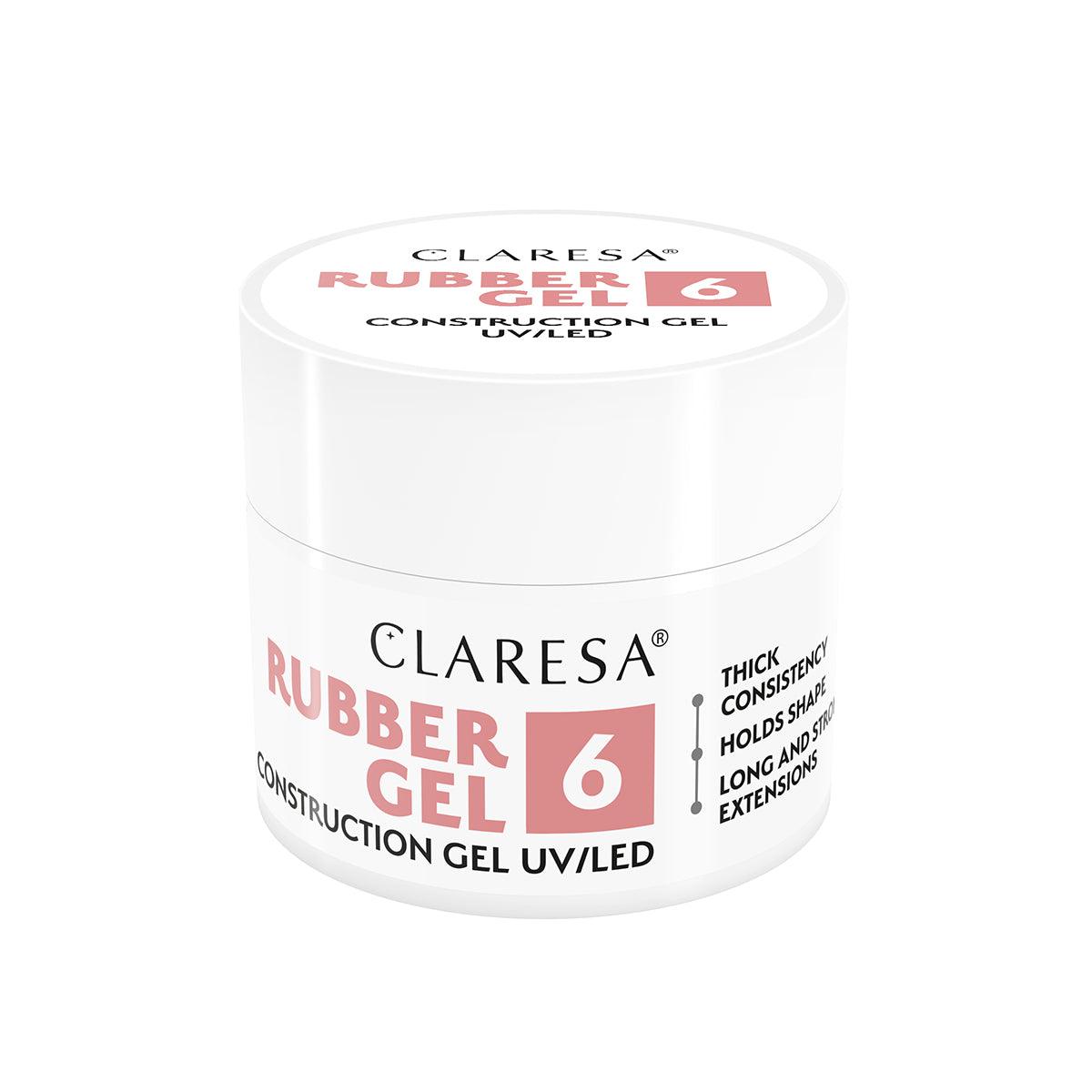 CLARESA nagų priauginimo gelis RUBBER GEL 6, 12g