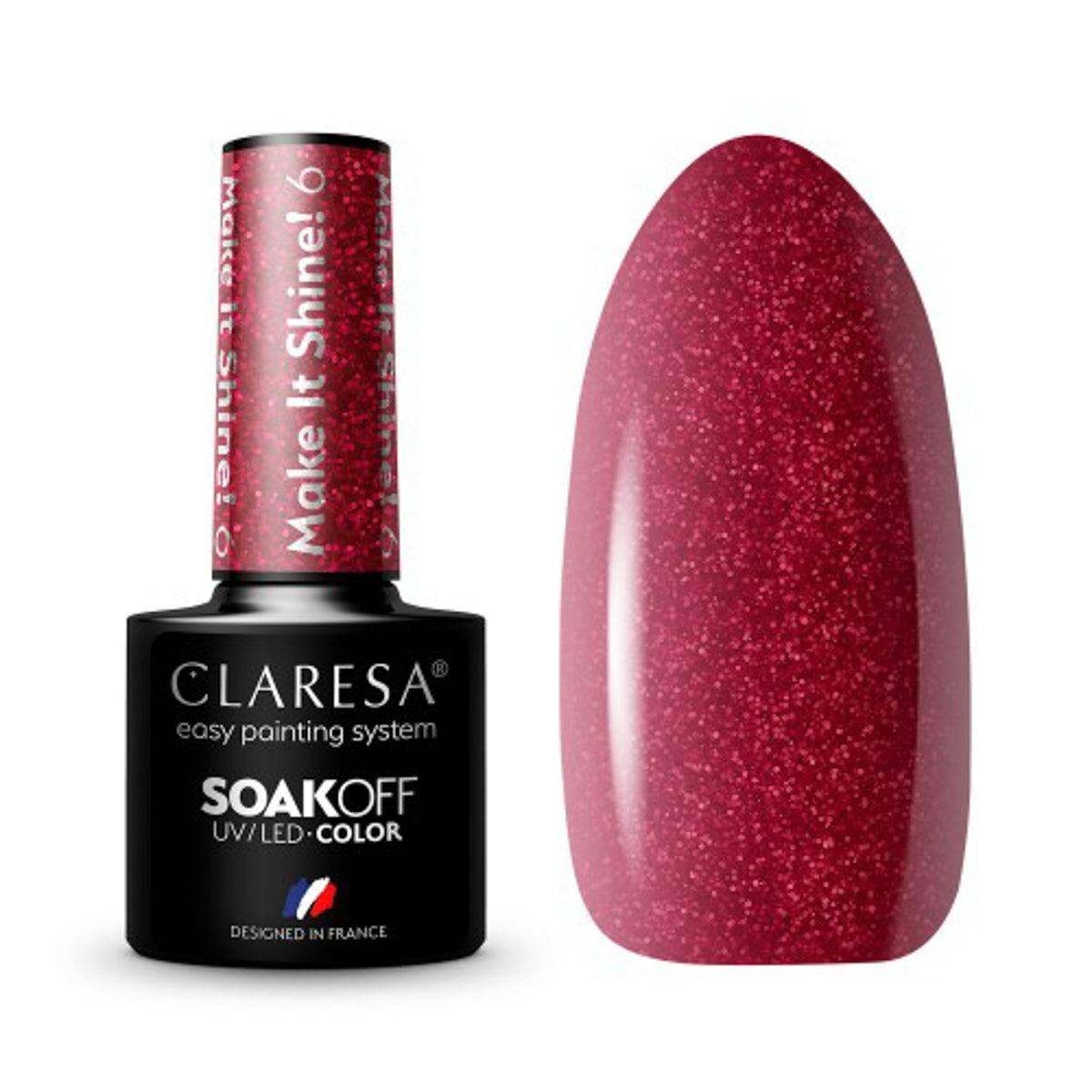 CLARESA hibridinis nagų lakas Make It Shine! 6, 5g