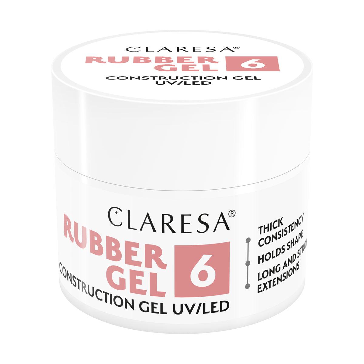 CLARESA nagų priauginimo gelis RUBBER GEL 6, 45g