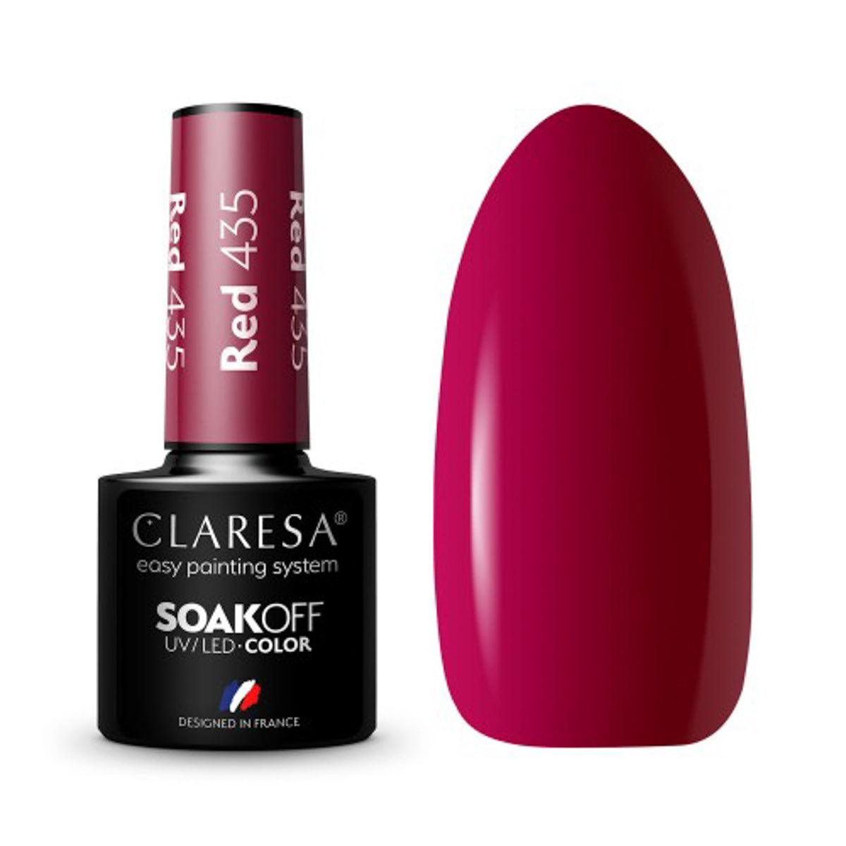 CLARESA hibridinis nagų lakas RED 435, 5g