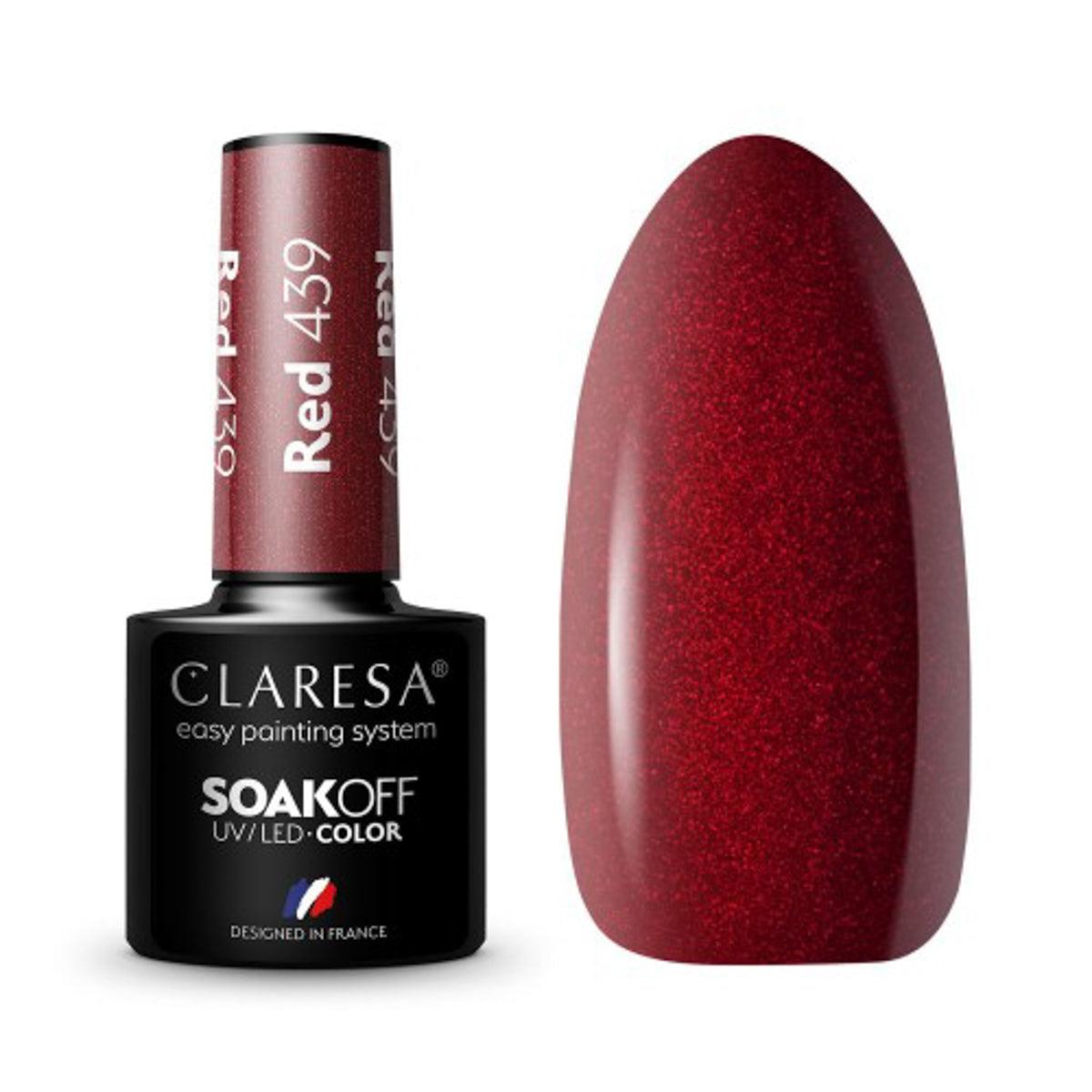 CLARESA hibridinis nagų lakas RED 439, 5g