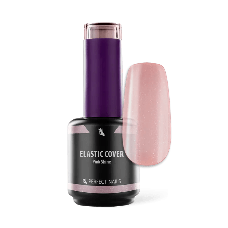 PERFECT NAILS Elastic Cover elastinis dengiamasis gelis PINK SHINE, 15 ml.