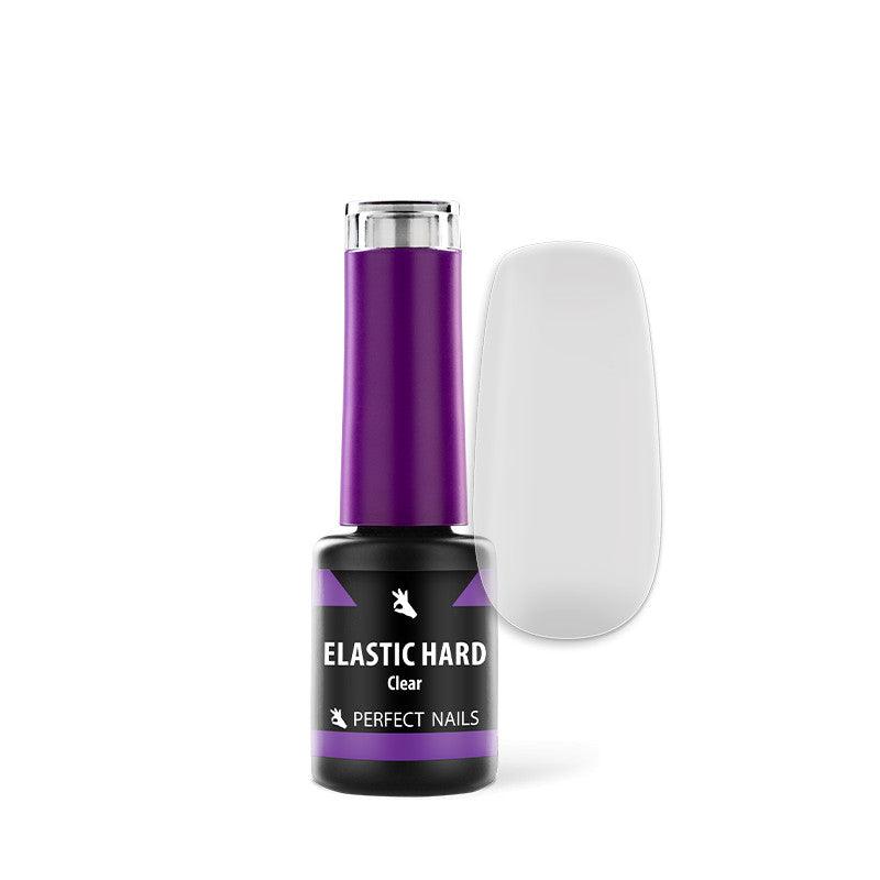 PERFECT NAILS Elastic Hard guminis bazės pagrindas CLEAR, 4 ml.