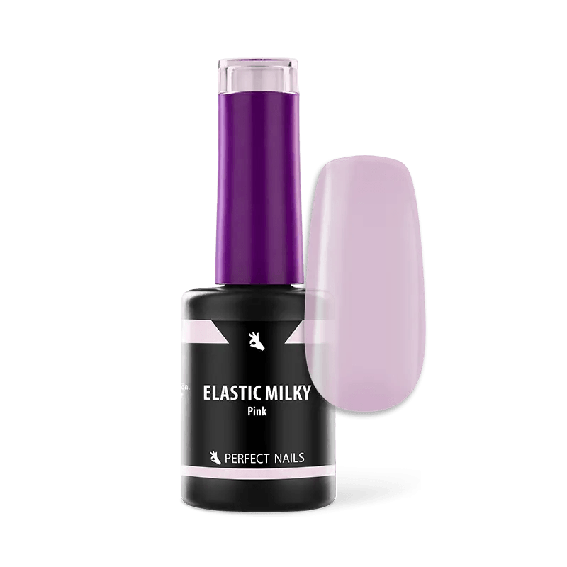 PERFECT NAILS Elastic Milky guminis bazės pagrindas MILKY PINK, 8 ml