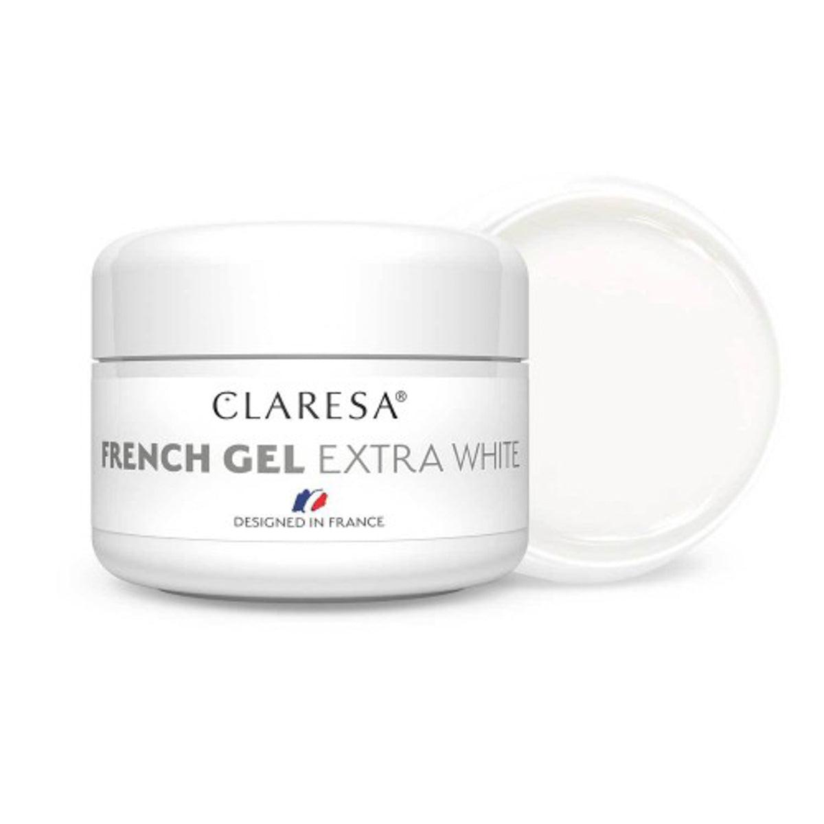 CLARESA priauginimo gelis FRENCH GEL EXTRA WHITE, 25 g