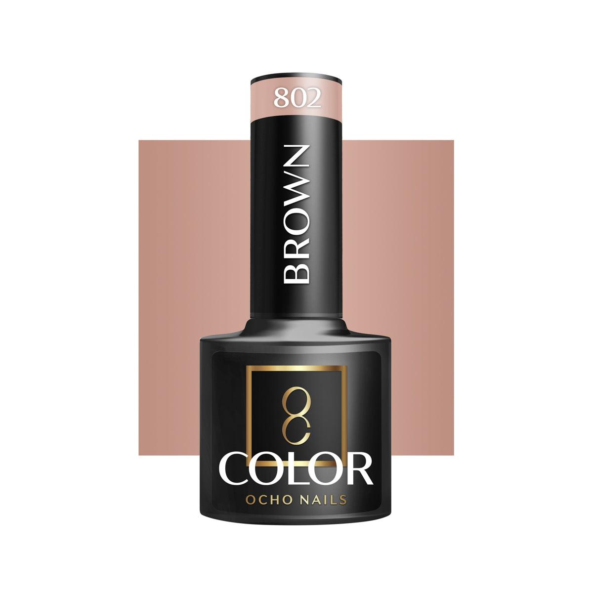 OCHO NAILS hibridinis nagų lakas BROWN 802, 5g