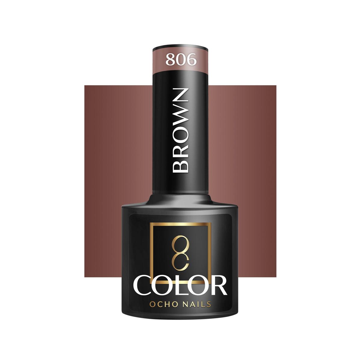 OCHO NAILS hibridinis nagų lakas BROWN 806, 5g