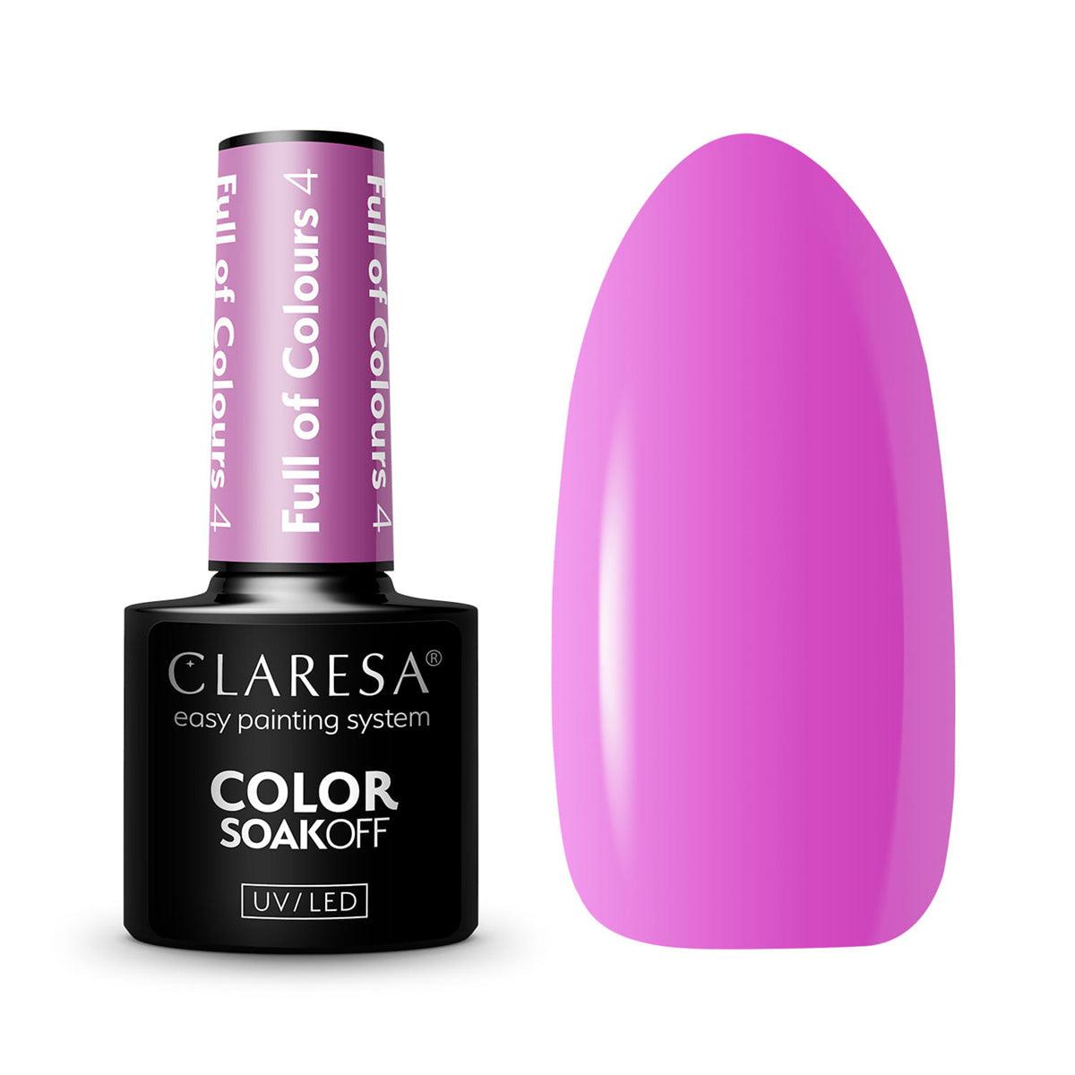 CLARESA hibridinis nagų lakas Full of Colors 4, 5g