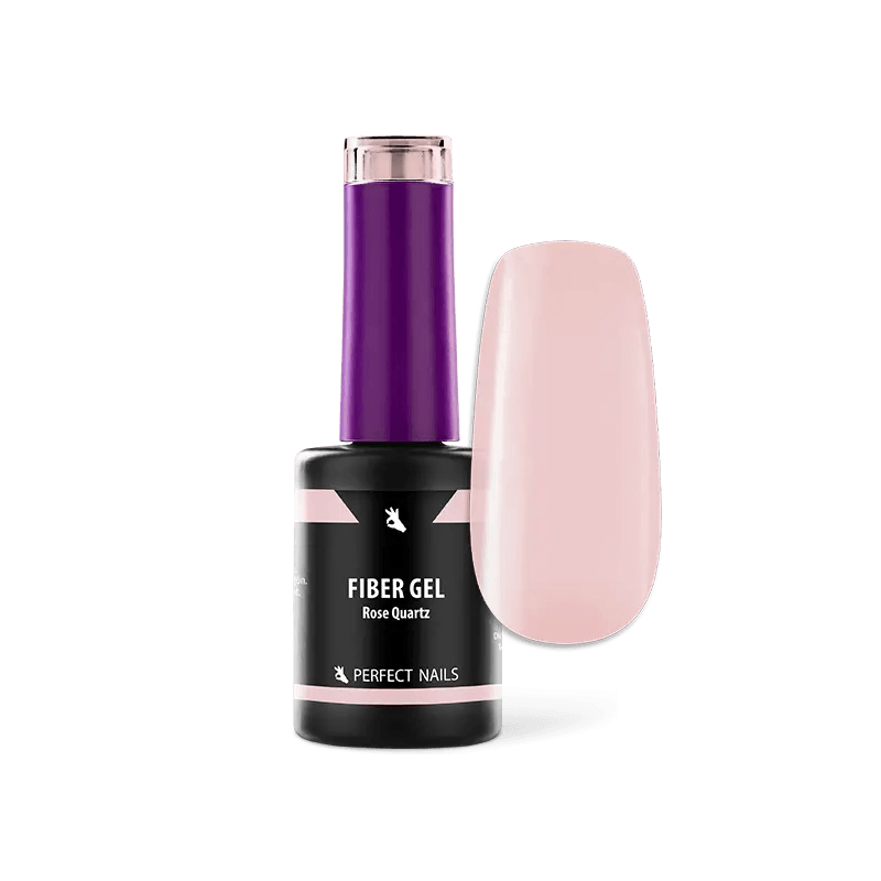 PERFECT NAILS Fiber Gel Vitamin pluoštinė gelio bazė ROSE QUARTZ, 8 ml.