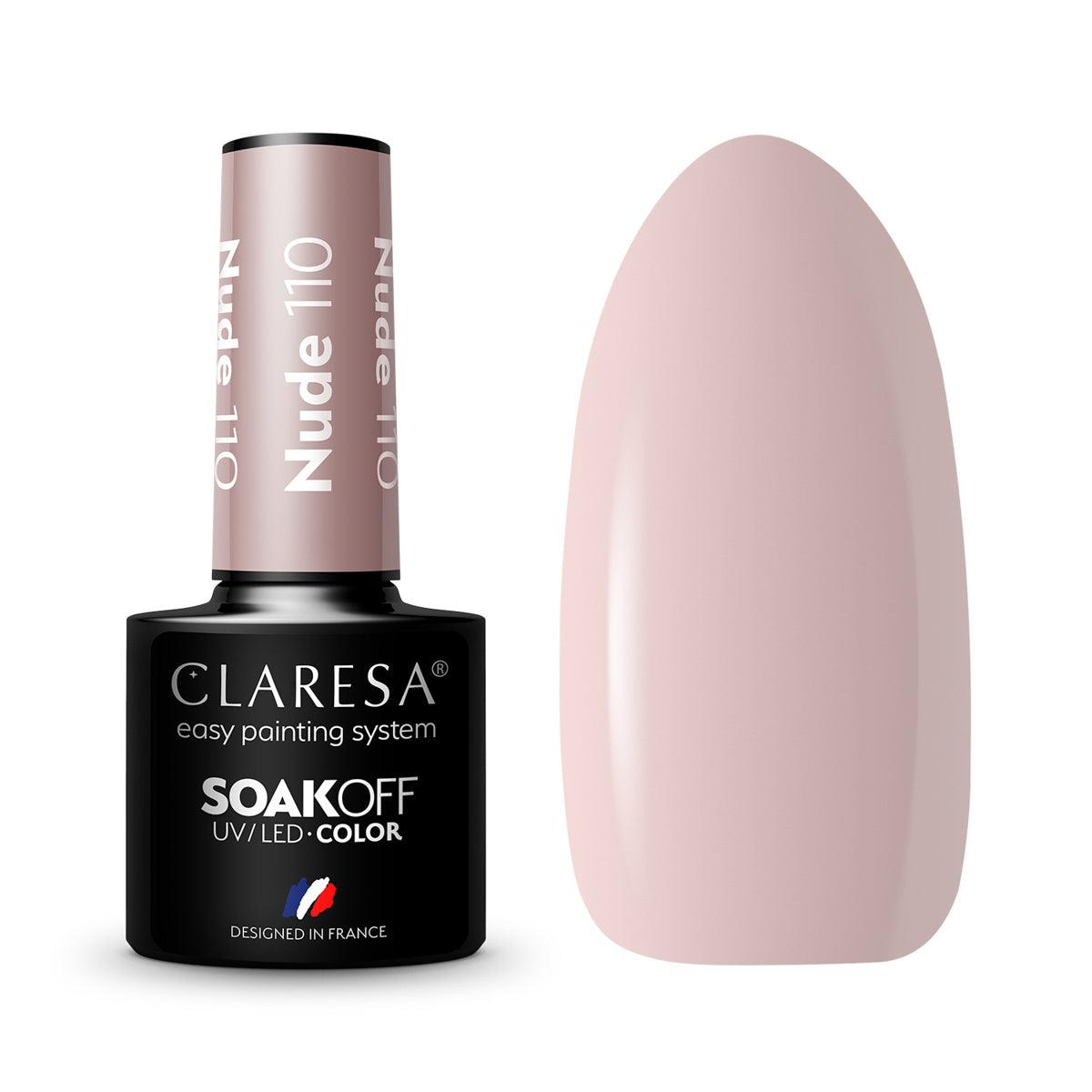 CLARESA hibridinis nagų lakas NUDE 110, 5g