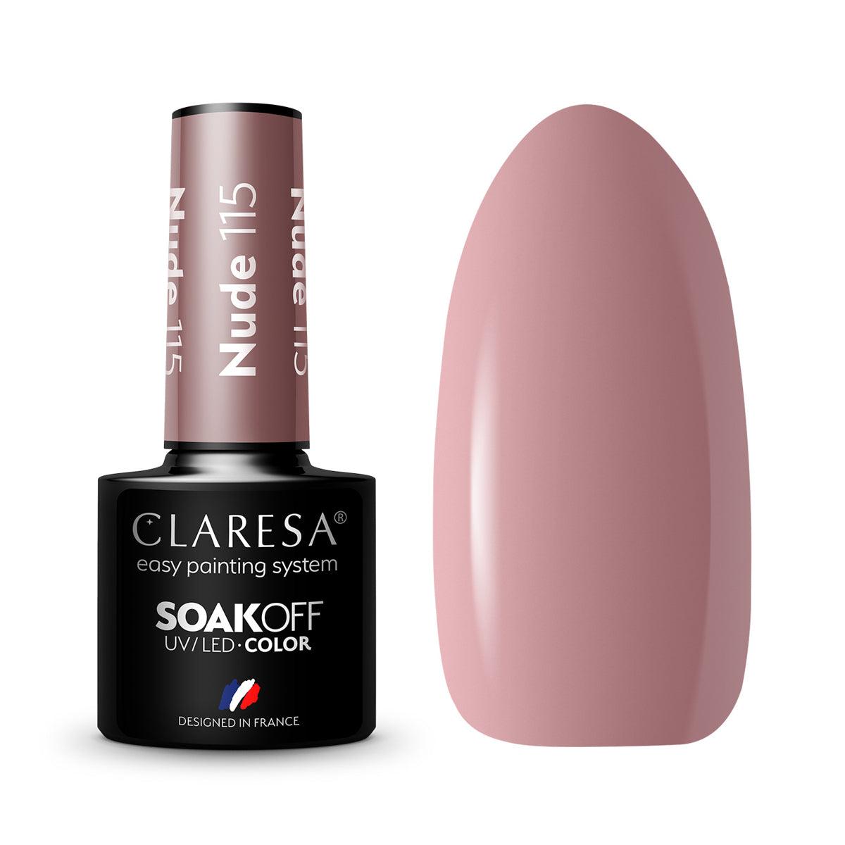 CLARESA hibridinis nagų lakas NUDE 115, 5g