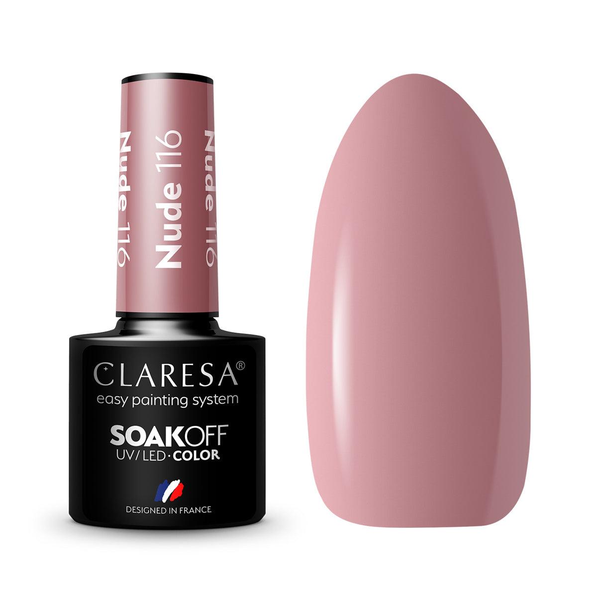 CLARESA hibridinis nagų lakas NUDE 116, 5g