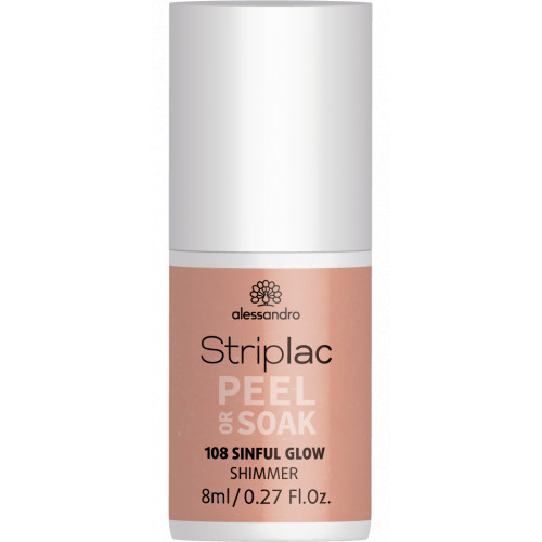 Alessandro Striplac Peel Or Soak Nagų lakas, 108 Sinful Glow - Shimmer