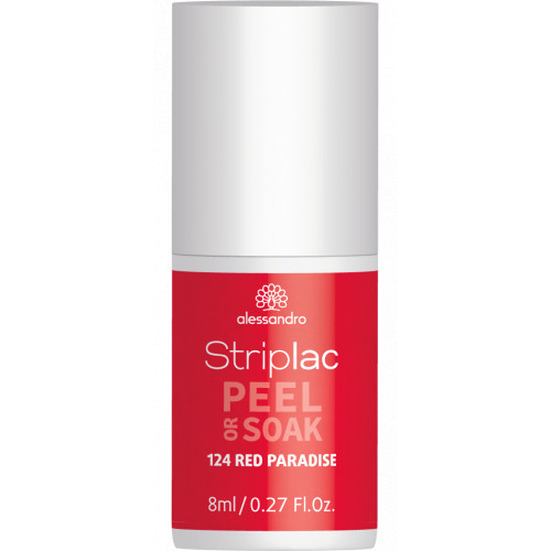 Alessandro Striplac Peel Or Soak Nagų lakas, 124 Red Paradise