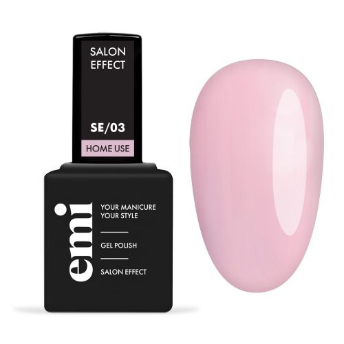 E.Mi E.MiLac Salon Effect Gel Nail Polish Gelinis nagų lakas, 03 Powdery