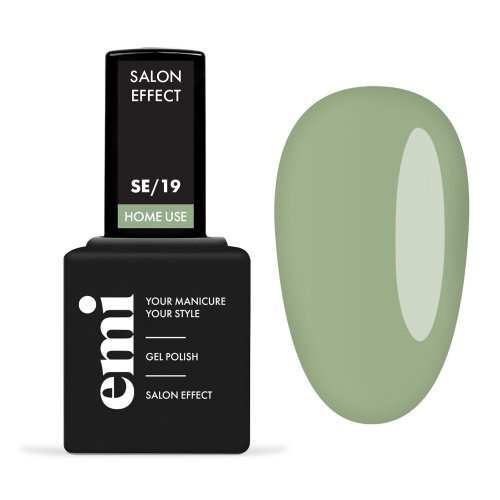 E.Mi E.MiLac Salon Effect Gel Nail Polish Gelinis nagų lakas, 19 Olive