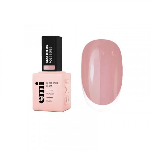 E.Mi Base Gel Rose Beige Gelinio lako pagrindas, 05 Rose Beige