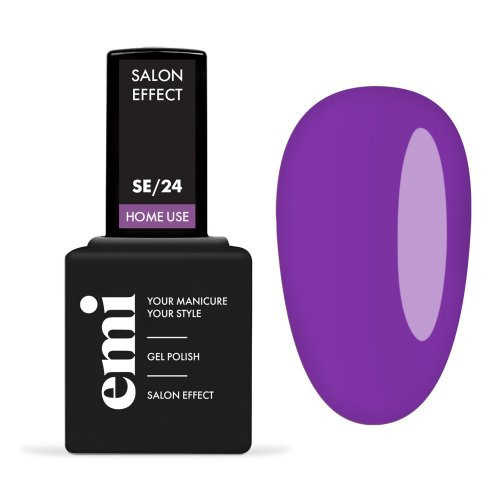 E.Mi E.MiLac Salon Effect Gel Nail Polish Gelinis nagų lakas, 24 Medium Violet