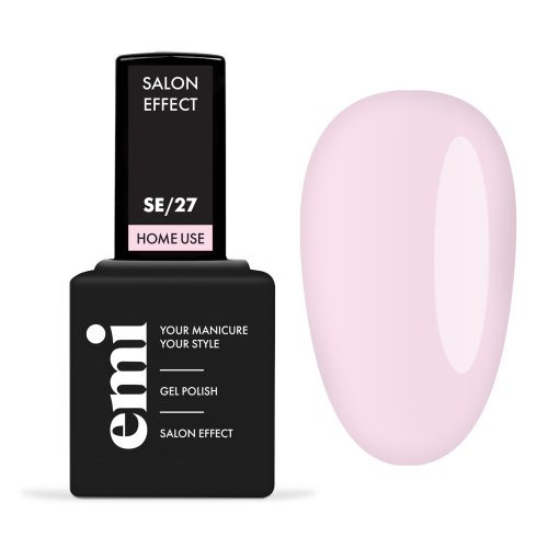 E.Mi E.MiLac Salon Effect Gel Nail Polish Gelinis nagų lakas, 27 Light Pink