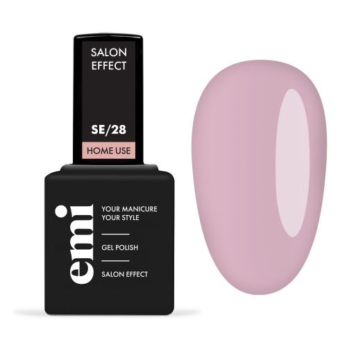 E.Mi E.MiLac Salon Effect Gel Nail Polish Gelinis nagų lakas, 28 Pink