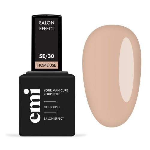 E.Mi E.MiLac Salon Effect Gel Nail Polish Gelinis nagų lakas, 30 Cold Beige