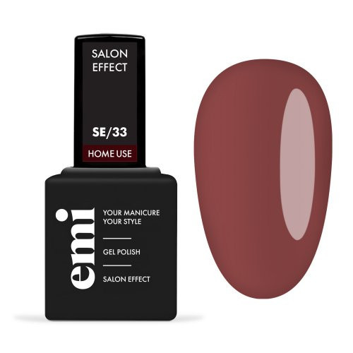 E.Mi E.MiLac Salon Effect Gel Nail Polish Gelinis nagų lakas, 33 Wine