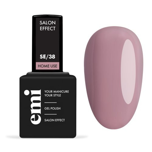 E.Mi E.MiLac Salon Effect Gel Nail Polish Gelinis nagų lakas, 38 Pink